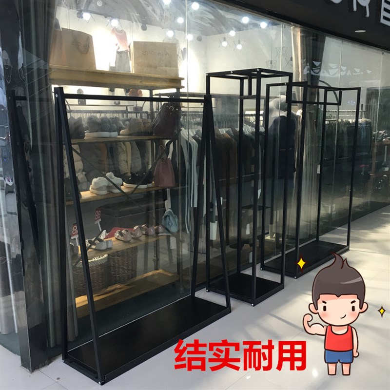 定制服装店展示架衣架铁艺女装男装落地式婚纱架复古服装货架