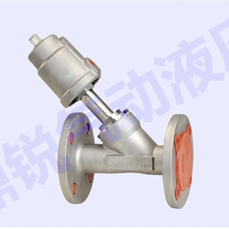 法兰连接不锈钢气动角座阀  JZF-50F JZF-65F JZF-80F JZF-100F