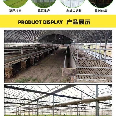 温室大棚骨架钢管椭圆管蔬菜种植养殖镀锌连栋全套连体定制