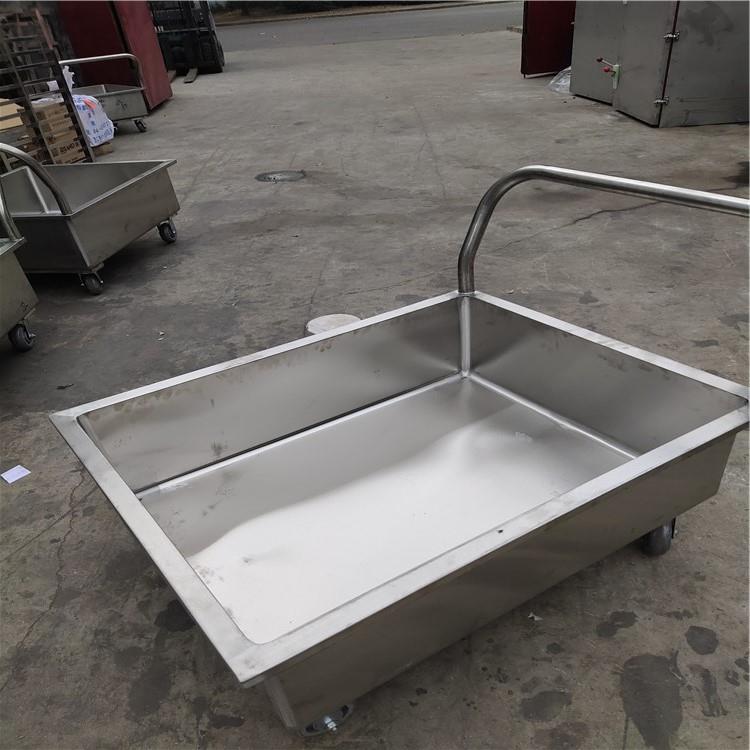 双桥加厚不锈钢餐车手推车送餐车移动平板车流动收餐车