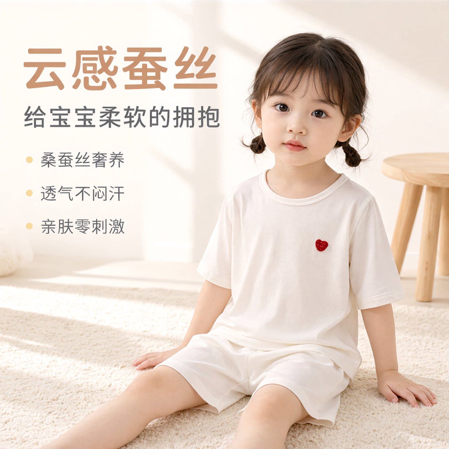 夏季莫代尔儿童家居服套装