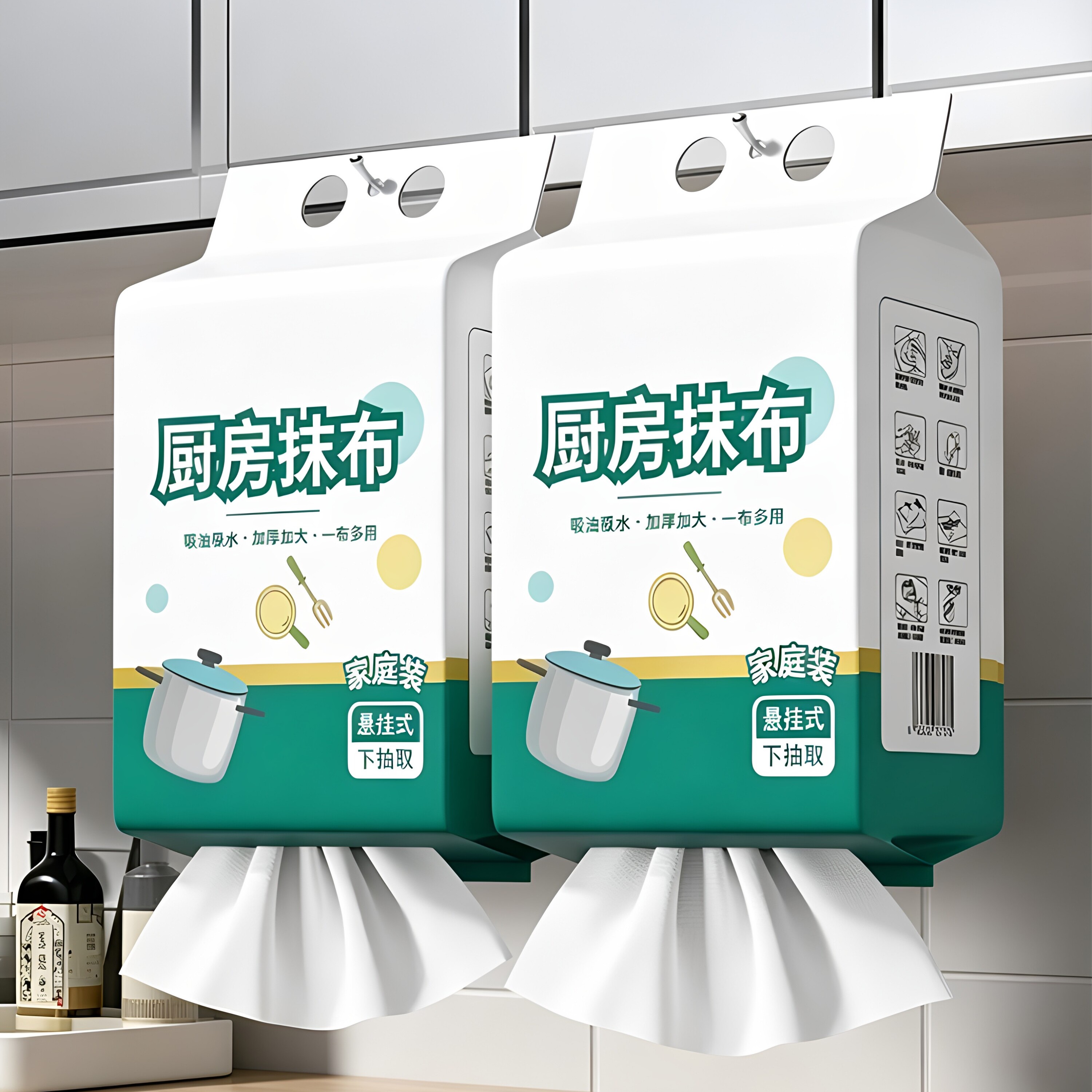 【悬挂式】加厚懒人抹布干湿两用