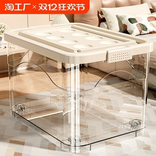 透明收纳箱d塑料大容量超大家用衣服玩具零食整理箱收纳盒储物衣