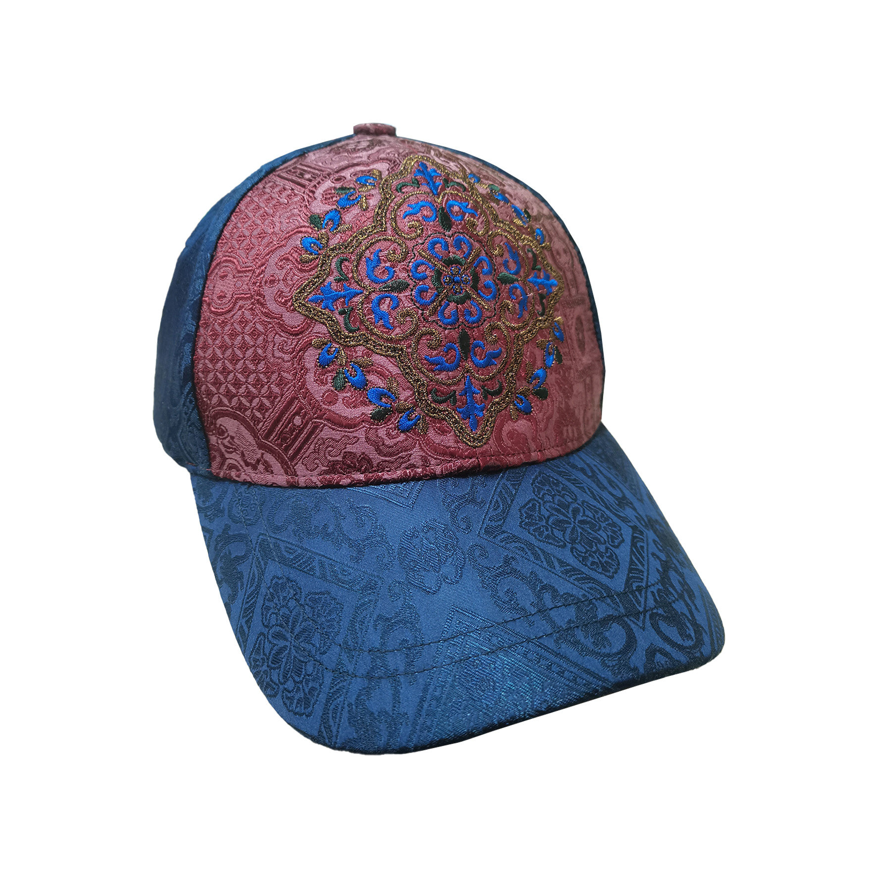 【凤翎宝相高定系列】香云纱宝相花鸭舌帽25TT-M0062