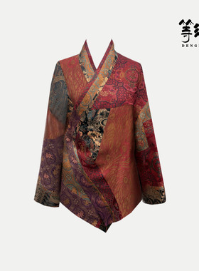 宋锦拼接斜襟外套DB-S240174