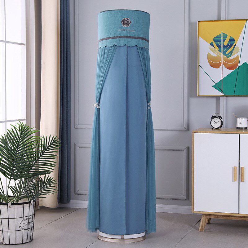 新款空调罩圆形圆柜机网纱开机不取四季通用圆柱形立式空调防尘套