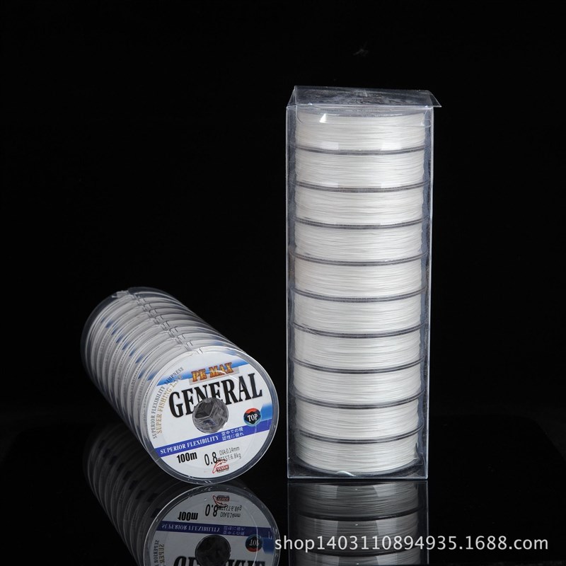 厂家直销 8股编织高强度PE线 100米连盘线防咬耐磨海钓矶钓线