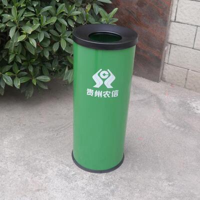 贵州农信垃圾桶 专用长方形带烟灰缸绿色垃圾筒 圆形 银行 果皮桶