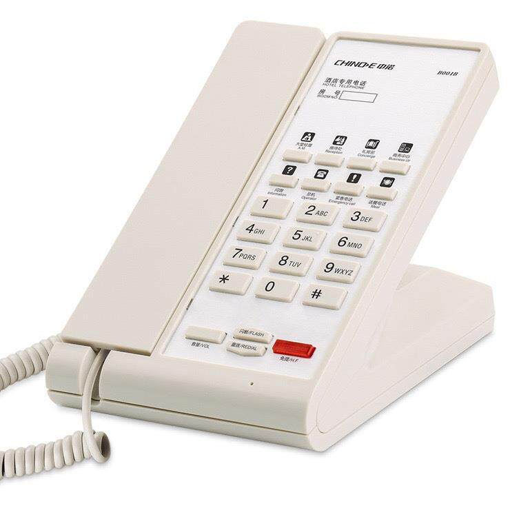 映宇B002 酒店客房座机 商务办公电话 黑色立式电话机 一键拨号