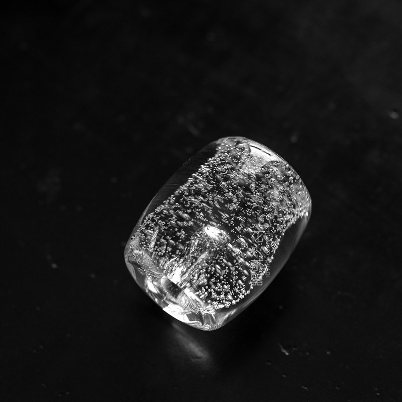 日式水晶磨砂盖置纯手工玻璃杯盖托线香香插创意个性茶道具零配件