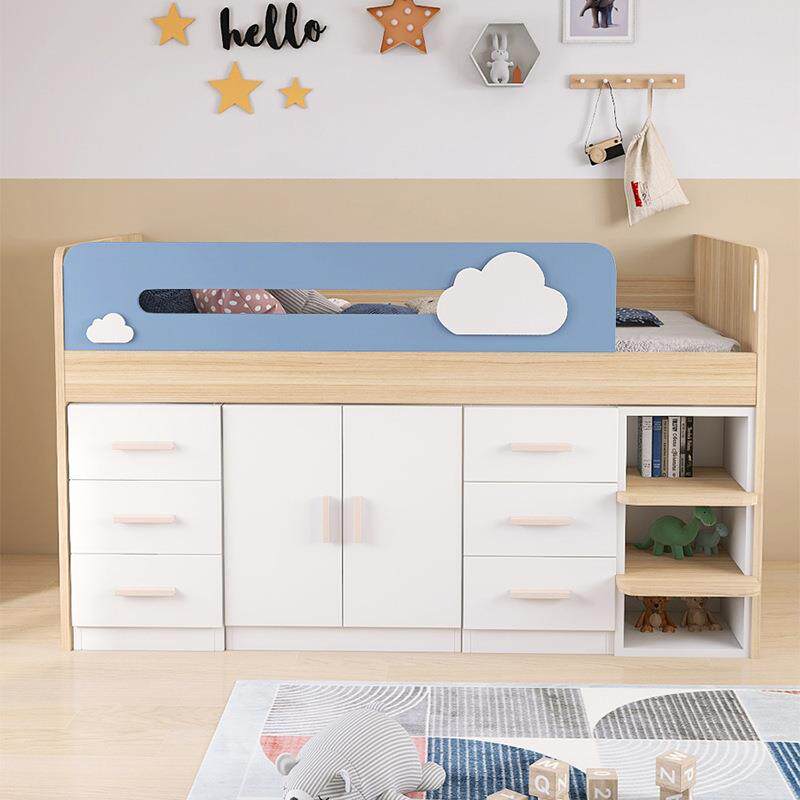 歌雷云朵儿童床公主床男孩女孩小户型半高床衣柜书桌一体多功能床