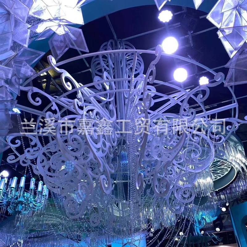 婚庆道具水晶珠帘摆件装饰韩式婚礼舞台铁艺架子场景现场布置工厂