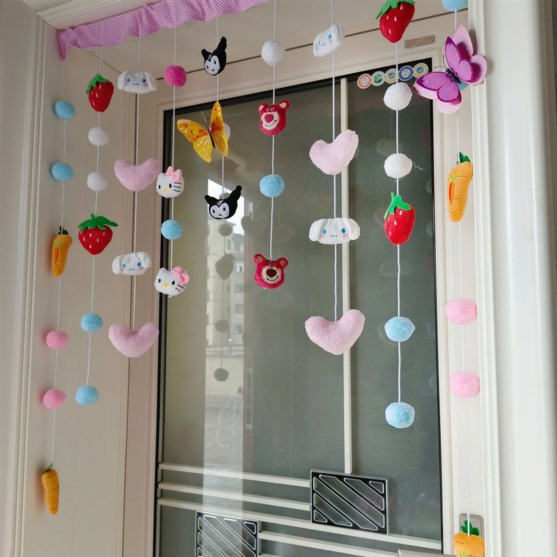 甜心彩蝴蝶玉桂狗门帘隔断帘玄关卫生间客厅装饰卧室配饰女挂帘,居家布艺,定制窗帘,淘宝优惠券,粉丝福利购,淘宝优惠卷