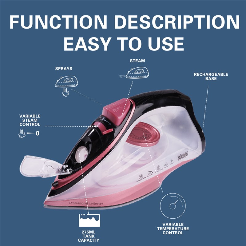 DSP/丹松 多功能蒸汽熨斗家用2000w大功率快速除皱电熨斗干湿两用