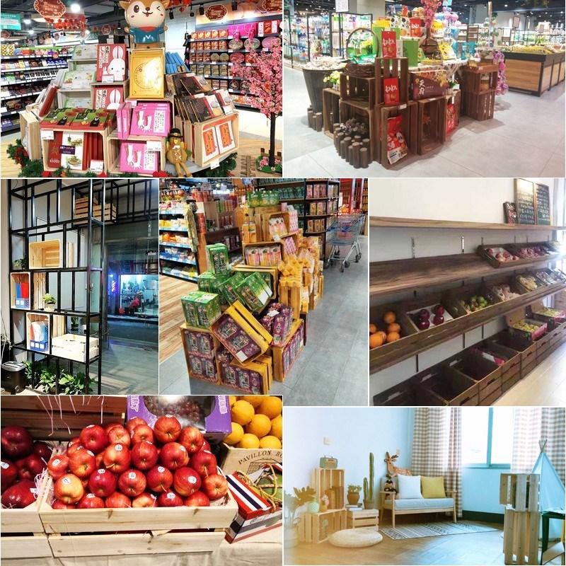 复古储物箱木箱子长方形木制展示框收纳实木收纳篮