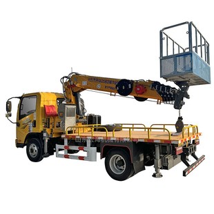 蓝牌高空作业车4吨5吨6.3吨吊车蓝牌汽车吊起重机小型随车吊