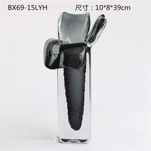 轻奢方形花瓶摆件现代简约客厅办公桌面创意装饰品餐桌干花插花器