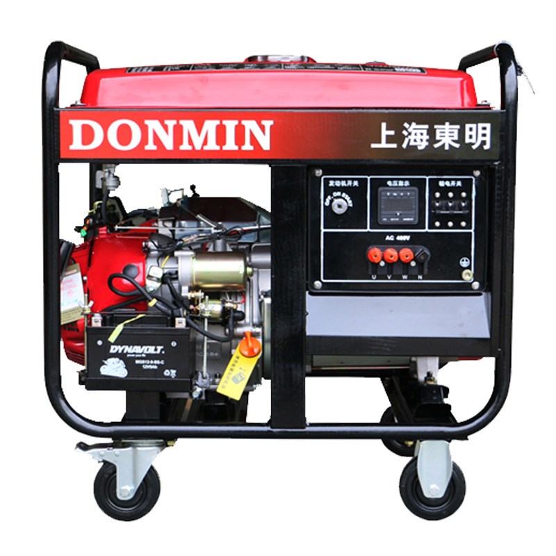 东明DONMIN 三相5KW小型户外工程移动便携式汽油发电机DMS6500CXD