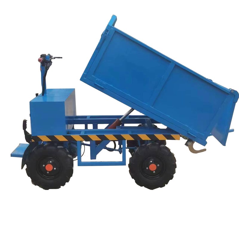 电动平板车拉货车自卸大功率载重王倒骑驴四轮工地库房厂区搬运车