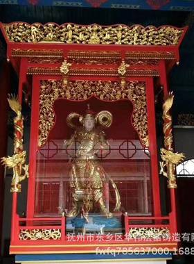 精美贴金木雕佛龛、定制神龛、寺院佛龛大佛龛定做、实木佛龛