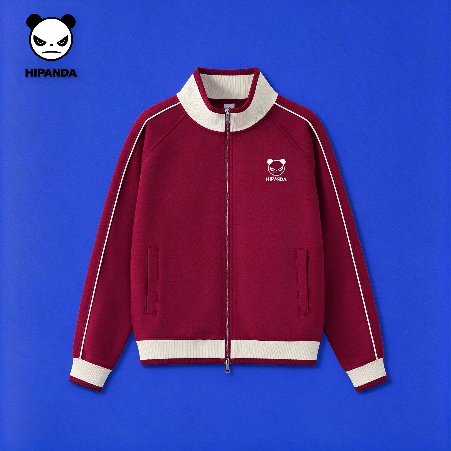 hipanda棒球服复古条纹撞色美式立领夹克外套宽松百搭运动棒球服