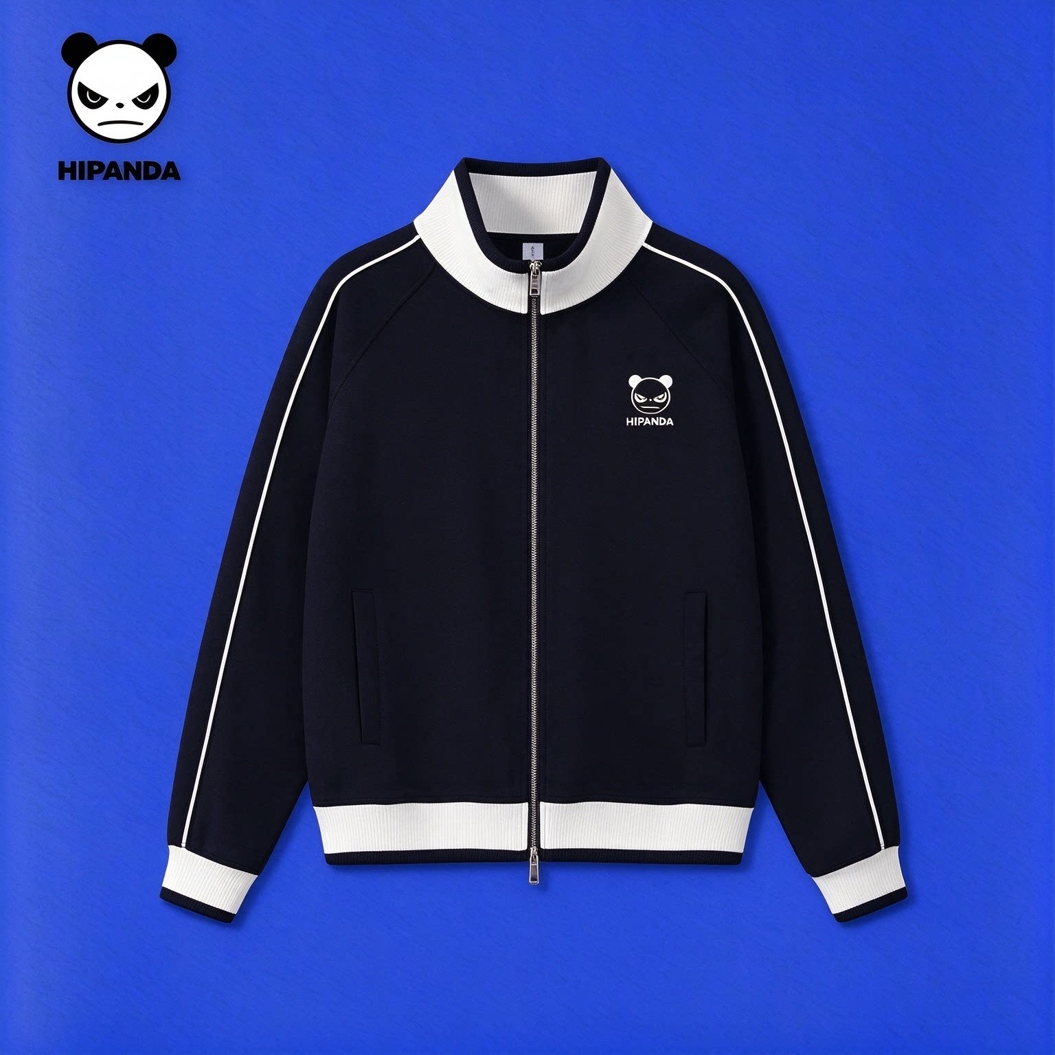hipanda棒球服复古条纹撞色美式立领夹克外套宽松百搭运动棒球服