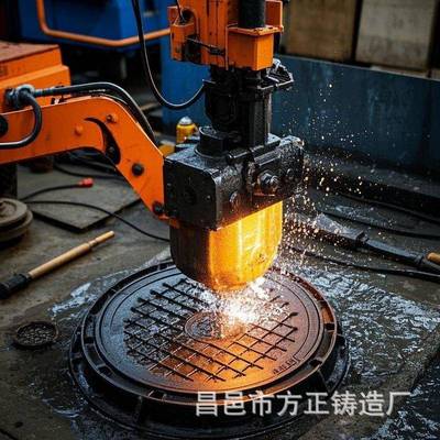 铸铁重型井盖防滑耐用市政雨水污水盖方形圆形可选庭院安全防护井