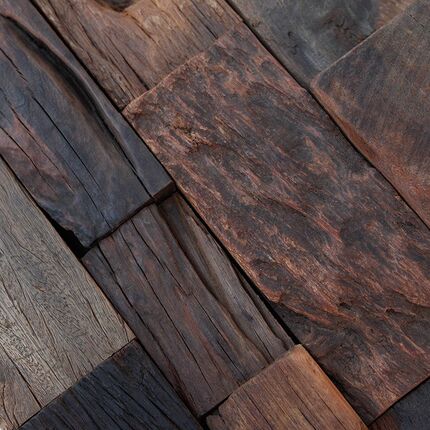 大锲古老船木马赛克家装主材设计室内电视背景墙玄关酒店DQ-SMSL2