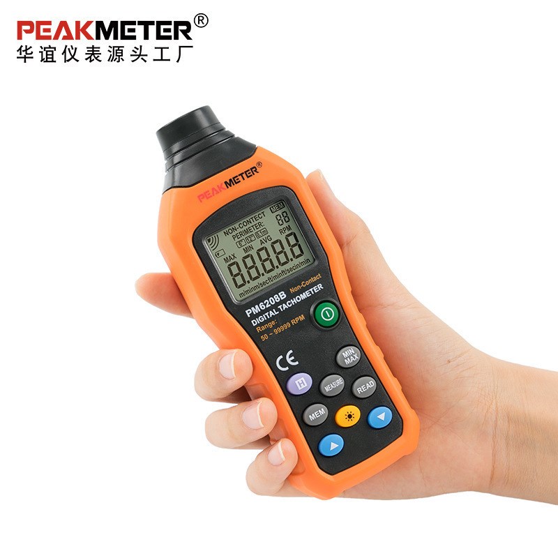 PEAKMETER/华谊数字转速计非接触式转速仪转速表PM6208B