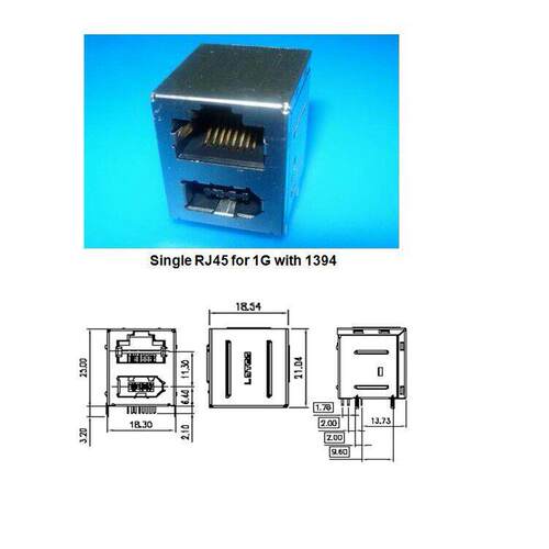 Single RJ45 for 1G with 1394 RJ45+1394 带1G