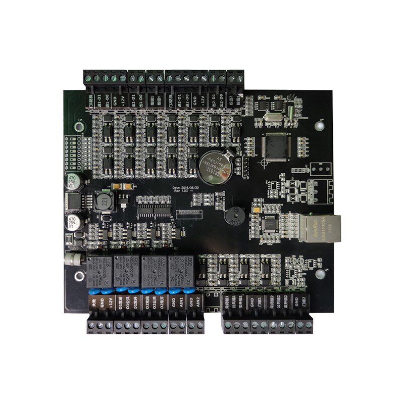 海宝城门禁控制板DC02双门控制器网络工业级设计报警输入输出互锁