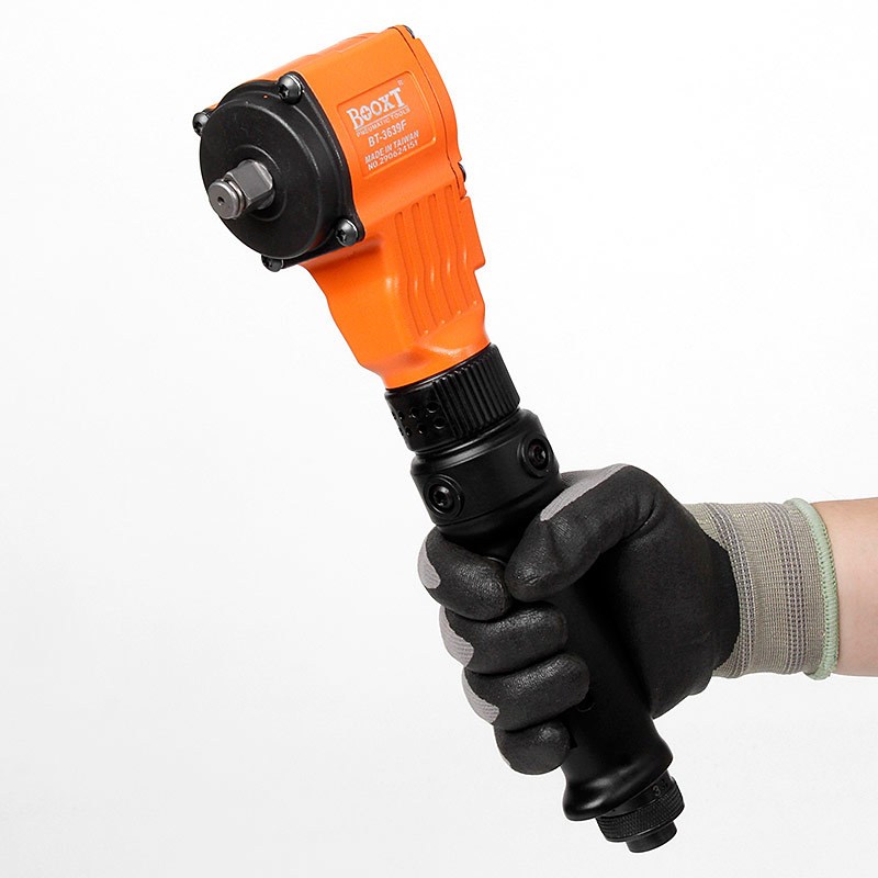 台湾BOOXT直供 BT-3639F矮短窄弯头气动扳手小风炮1/2寸 迷你M14