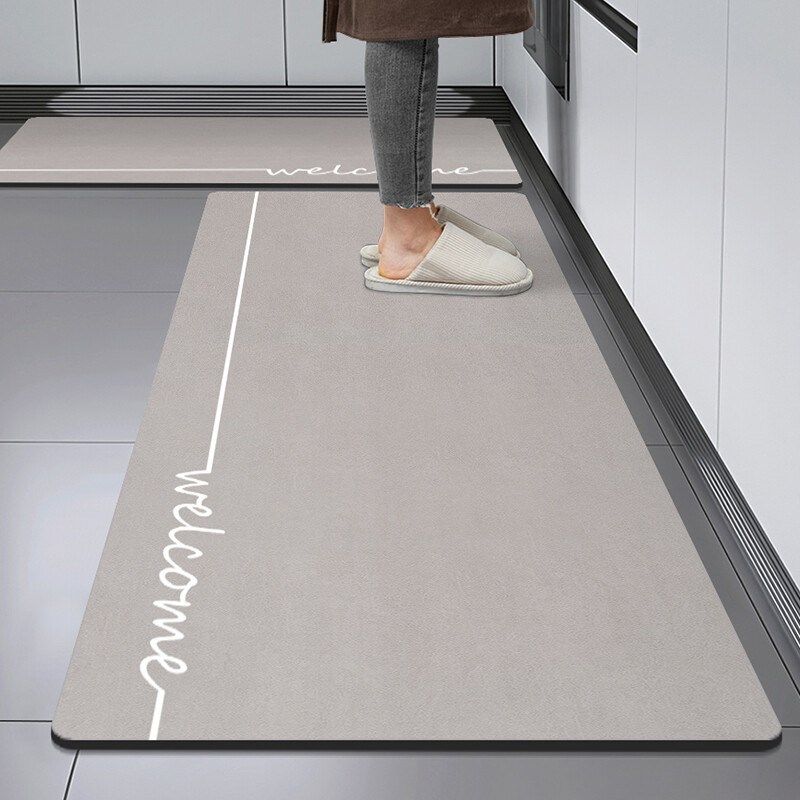 厨房地毯硅藻泥简约纯色浴室防滑入门地垫卫生间可裁剪吸水脚垫,居家布艺,家用脚垫,淘宝优惠券,粉丝福利购,淘宝优惠卷
