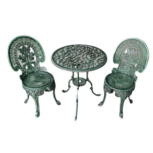 户外阳台休闲桌椅三件套室外花园庭院欧式铸铝小茶几铁艺金属椅子