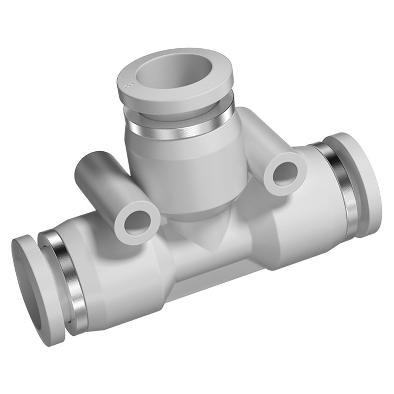 TPM朝日气管气动三通接头快速T型快插变径PE/PEG6/8/10/12/14/16