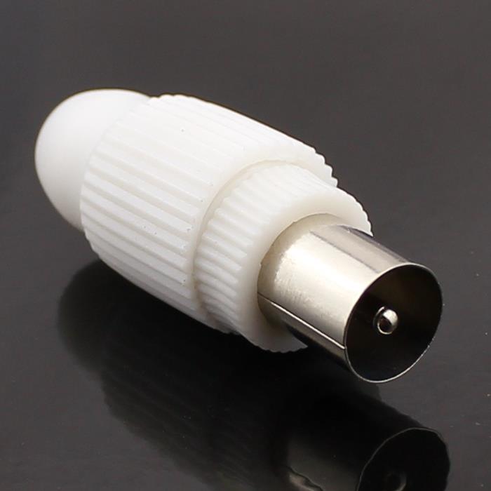 有线电视插头 免焊式RF头 射频线接头TV头闭路头竹节公头塑料直头