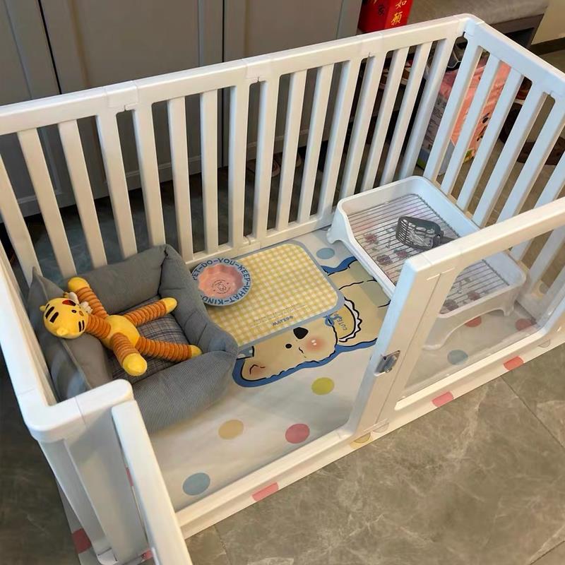 宠物狗狗围栏压克力透明狗窝栅栏室内狗笼子小型犬家用围栏防护栏