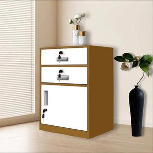 柜子储物柜铁皮文件柜矮柜小型铁艺收纳密码带锁办公资料柜文件柜
