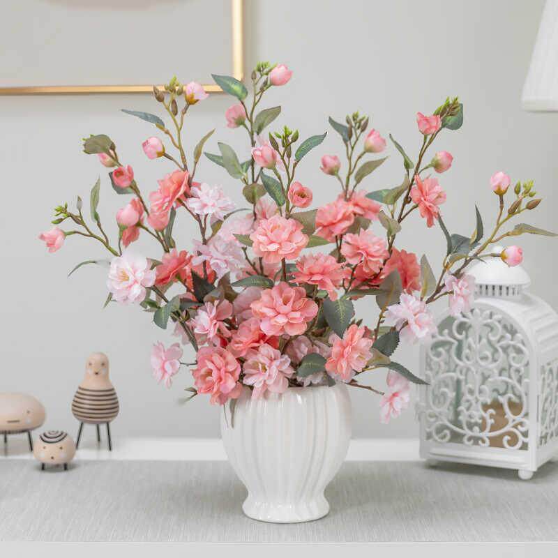 客厅摆设仿真花带瓶餐桌装饰假花家居花卉玄关电视柜空调冰箱摆件