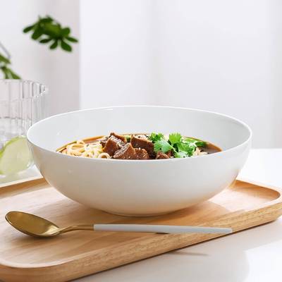 骨瓷汤面碗家用菜碗宽口浅口碗高级感沙拉碗陶瓷拌面碗小汤碗饭碗