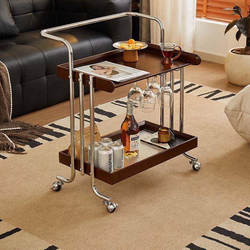 实木可移动边几中古风沙发边几边桌置物架茶几客厅2025新款小推车,住宅家具,移动边几/推车,淘宝优惠券,粉丝福利购,淘宝优惠卷