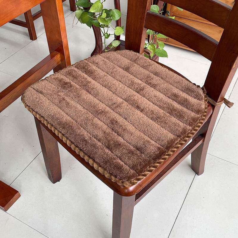 椅子垫子冬季毛绒厚坐垫餐桌椅防滑学生可机洗加厚办公室屁垫椅垫