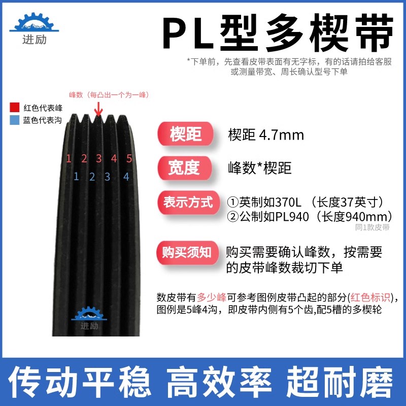 橡胶多楔带790L/PL2006/2007 791L/PL2010多沟带竖槽齿形皮带