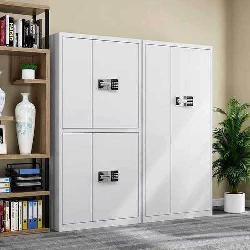 钢制电子密码文件柜办公室指纹保密档案柜资料柜带锁铁皮储物柜子