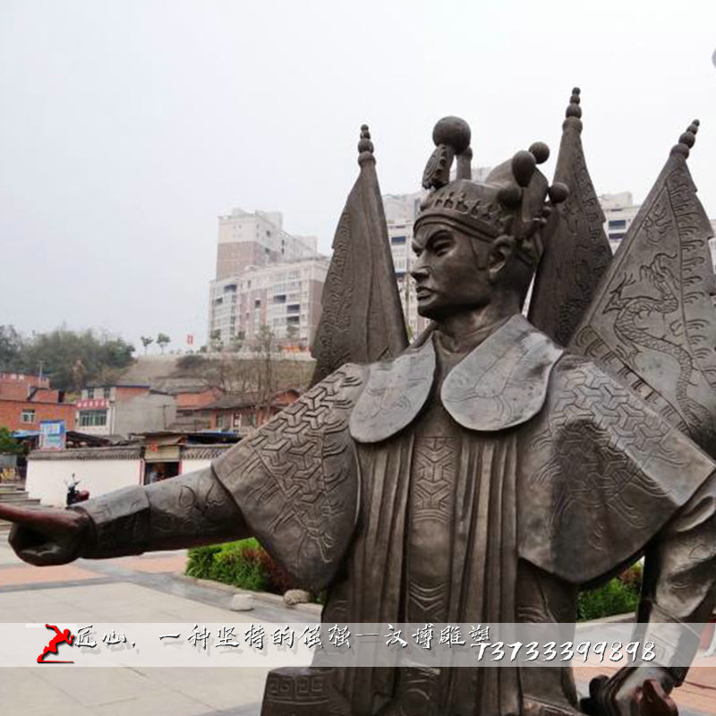 玻璃钢仿铜戏曲人物头像雕塑铸铜人物铜雕户外大型广场景观雕塑
