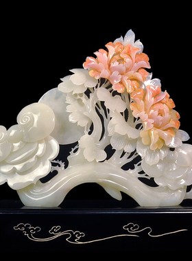 玉石摆件电视柜旁边家居客厅玄关酒柜招财装饰酒店大堂乔迁送礼品