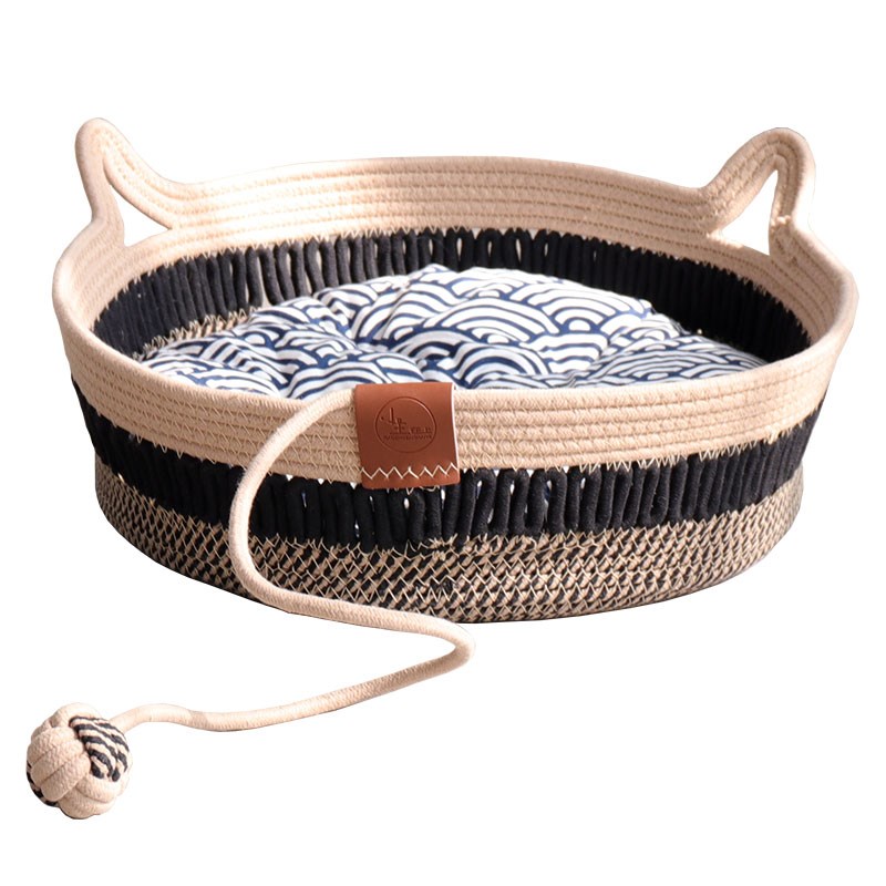 夏季新配色编织猫窝四季通用宠物睡觉窝耐抓耐磨可水洗不掉渣保暖