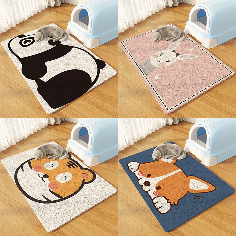 宠物餐垫防滑防带出易清洁狗垫子猫咪专用控猫砂脚垫防水防尿地垫