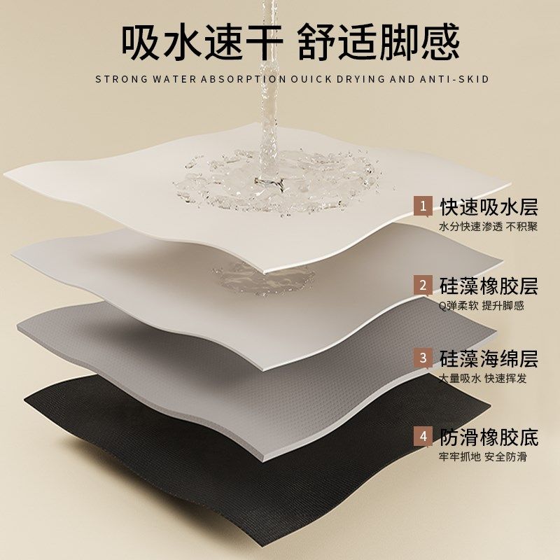 卡通厨房防油防水地垫2025新款硅藻泥防滑脚垫耐脏l型地毯吸水垫,居家布艺,厨房地垫,淘宝优惠券,粉丝福利购,淘宝优惠卷