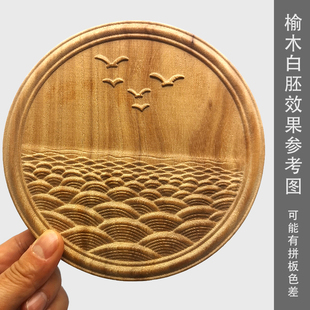 浮雕木板画海鸟装饰桌面摆件木雕花家具木贴花洋花家居中式壁挂画